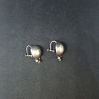 sterling Silver screw back earring- Navajo Silver Half dots VINTAGE