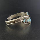 Navajo Cluster turquoise sterling silver cuff bracelet - vintage