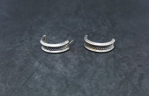 VINtage Navajo Hoop sterling silver post earrings