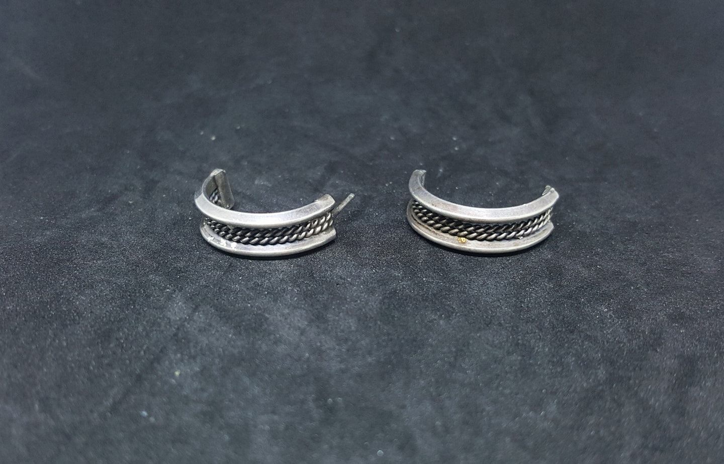 VINtage Navajo Hoop sterling silver post earrings