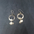 Vintage Navajo Buffalo sterling silver dangle earrings