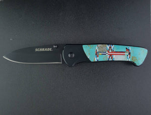 Turquoise Inlay pocket knife- SCHRADE