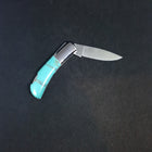 Turquoise and many stones inlay pocket knife
