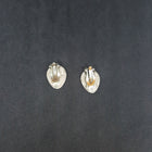 5/8 inches vintage sterling silver Native American bear paw with sleeping beauty turquoise earrings - clip-on