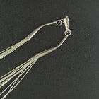 18 inches 10 strands liquid silver necklace