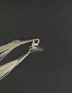 7 1/5 inches 20 strands liquid silver bracelet