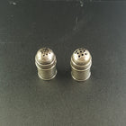 SMALL antique bottle salt and pepper sterling silver shaker set - vintage