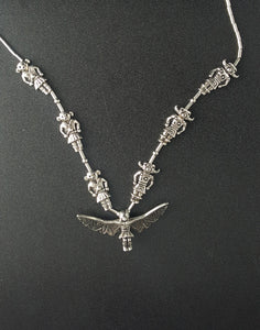 16 inches Sterling silver Kachina liquid silver necklace