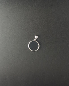 Letter name B Blue Fire Opal Round sterling silver pendant - personalized jewelry