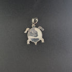 Southwest Turtle Micro Inlay turquoise white opal black onyx orange spiny oyster sterling silver pendant