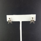 Bow Tie sterling silver Latch closure earrings- VINTAGE