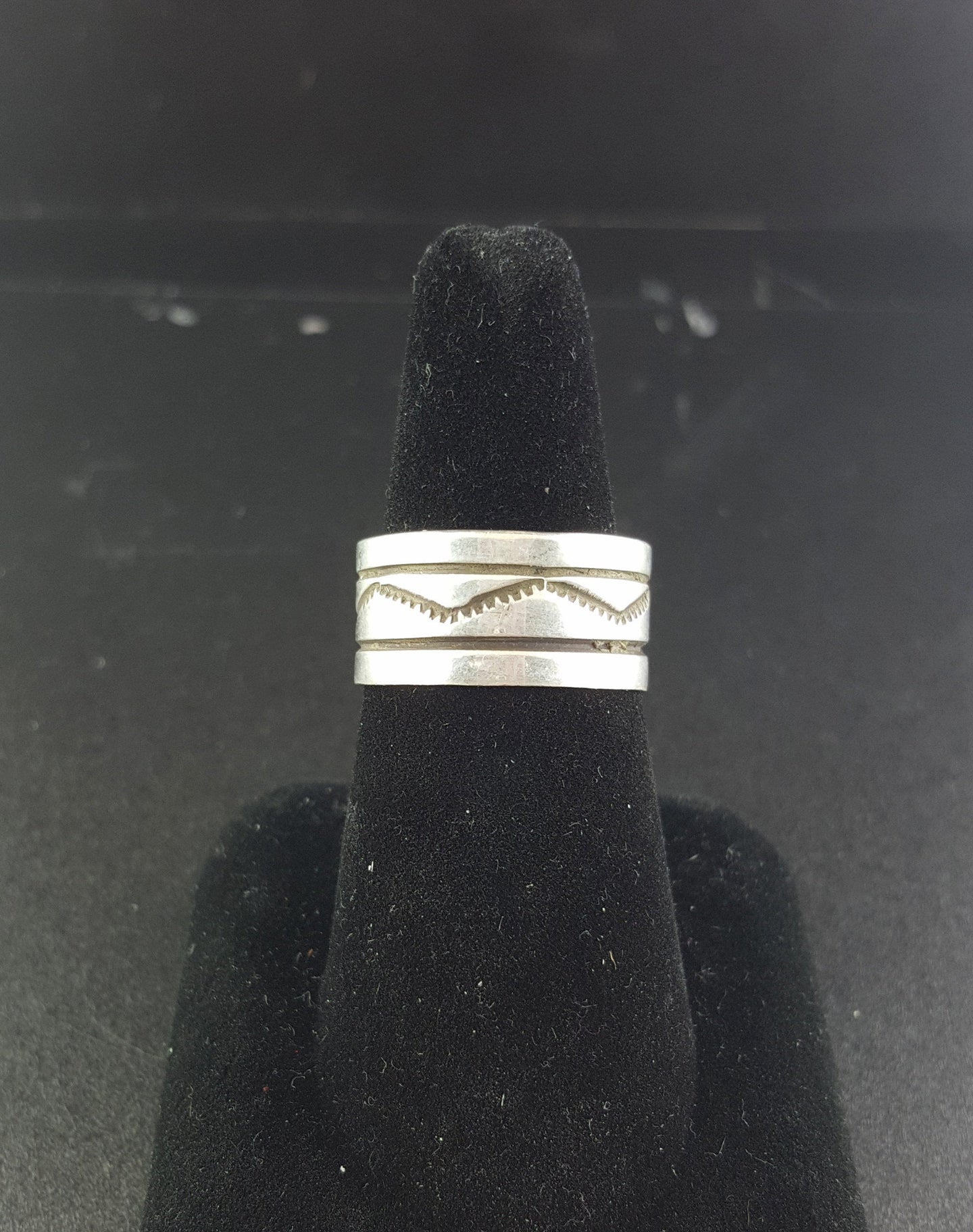 sterling silver ring - stamped RE - size 9.5