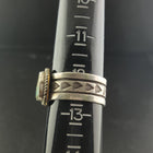 Kingman turquoise sterling silver ring - stamped by RE - size 12.5 - vintage