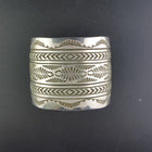 Big Heavy Navajo sterling silver Cuff Bracelet - stamped RE