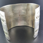 Big Heavy Navajo sterling silver Cuff Bracelet - stamped RE