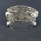 Natural Larimar Amethyst Blue Topaz Peridot sterling silver cuff bracelet