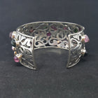 Natural Amethyst Topaz sterling silver cuff bracelet