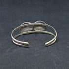 Vintage Double Shadow Box Turquoise Sterling Silver  Cuff Bracelet