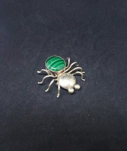 Spider Native American Sterling Silver Lapel Pin-  Austin Garcia signed