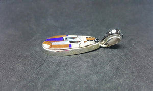 Sterling Silver Micro Inlay Pendant- Story Teller
