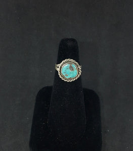 size 5 1/2 VINTAGE turquoise sterling silver ring