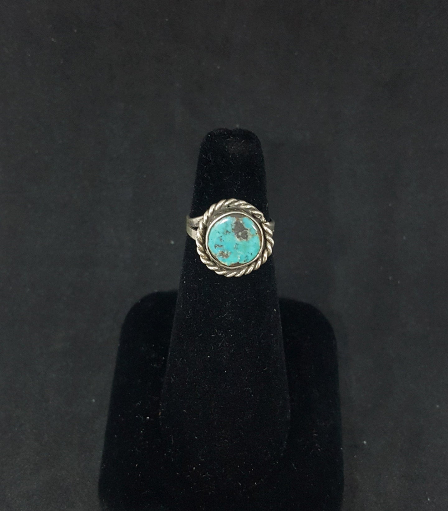 size 5 1/2 VINTAGE turquoise sterling silver ring