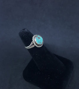size 5 1/2 VINTAGE turquoise sterling silver ring