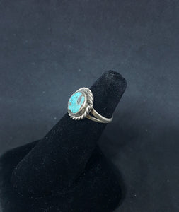 size 5 1/2 VINTAGE turquoise sterling silver ring