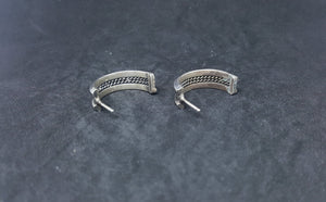 VINtage Navajo Hoop sterling silver post earrings