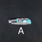 Turquoise and many stones inlay pocket knife