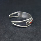 Red Coral Navajo sterling silver cuff bracelet