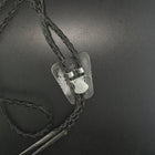 Navajo Turquoise Shadow Box Bolo Tie Sterling Silver - Vintage