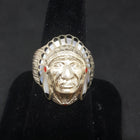 Chief head ring - Onxy and mother of pearl