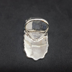 Classic Zuni Petit  Point Ring - Kingman Turquoise