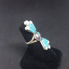 size 9- Multi color inlay ring