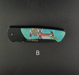 Turquoise Inlay pocket knife- SCHRADE