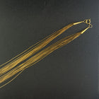 20 inches 10 strands gold-filled liquid silver necklace