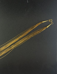20 inches 10 strands gold-filled liquid silver necklace