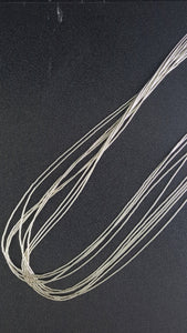 18 inches 10 strands liquid silver necklace