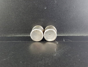 SMALL antique bottle salt and pepper sterling silver shaker set - vintage
