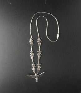 16 inches Sterling silver Kachina liquid silver necklace