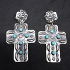 Sterling Silver Cross Earring - Vintage Look