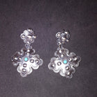 Navajo Stamped Earring with Kingman Turquoise - Vintage Finish