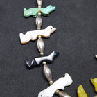 Vintage Critters Zuni fetish  sterling silver beads Necklace