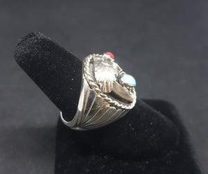 Badger Claw Turquoise Ring - Sterling Silver