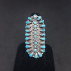 Classic Zuni Petit  Point Ring - Kingman Turquoise