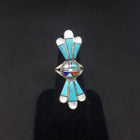 size 9- Multi color inlay ring