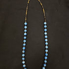 20 inches Lapis beads heshi shell sterling silver necklace