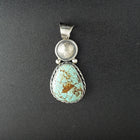 Royston turquoise 1944 liberty mercury head coin sterling silver pendant