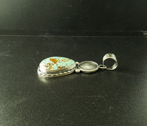 Royston turquoise 1944 liberty mercury head coin sterling silver pendant